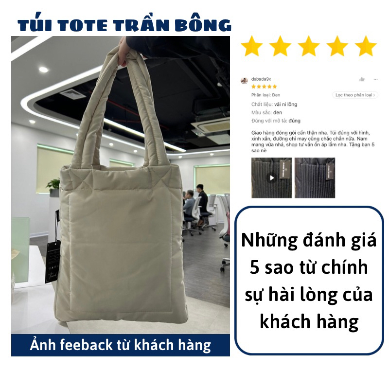 Túi tote trần bông kẻ sọc - túi đeo chéo basic local brand Jiang Store