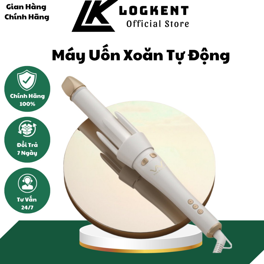 Máy Uốn Tóc Xoăn Tự Động Tặng Lược Và Kẹp Tóc, Máy Uốn Tóc 360 Độ Làm Tóc Đẹp Nhẹ Nhàng Chuẩn Salon
