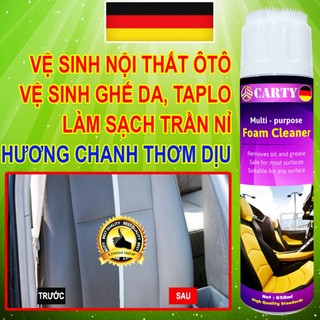 Vệ Sinh Nội Thất Ôtô - Vệ Sinh Ghế Da Ôtô - Chai Xịt Dạng Bọt Làm Sạch Ghế Da, Taplo, Chăm Sóc Nội Thất Xe Đa Năng 650ml