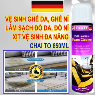 Vệ Sinh Ghế Da - Vệ Sinh Nội Thất ô tô - Xịt Nội Thất ô tô - Làm sạch ghế Sofa - Tẩy ghế da, ghế Nỉ - Foam - LIMIDI