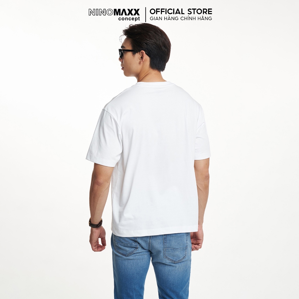 NINOMAXX Áo thun Graphic Nam vải Iscra phom oversize tay ngắn 2301043