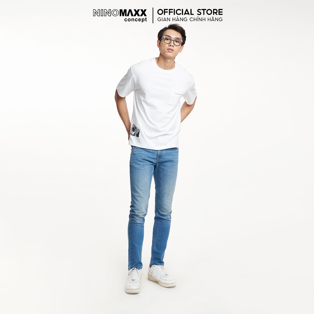 NINOMAXX Áo thun Graphic Nam vải Iscra phom oversize tay ngắn 2301043