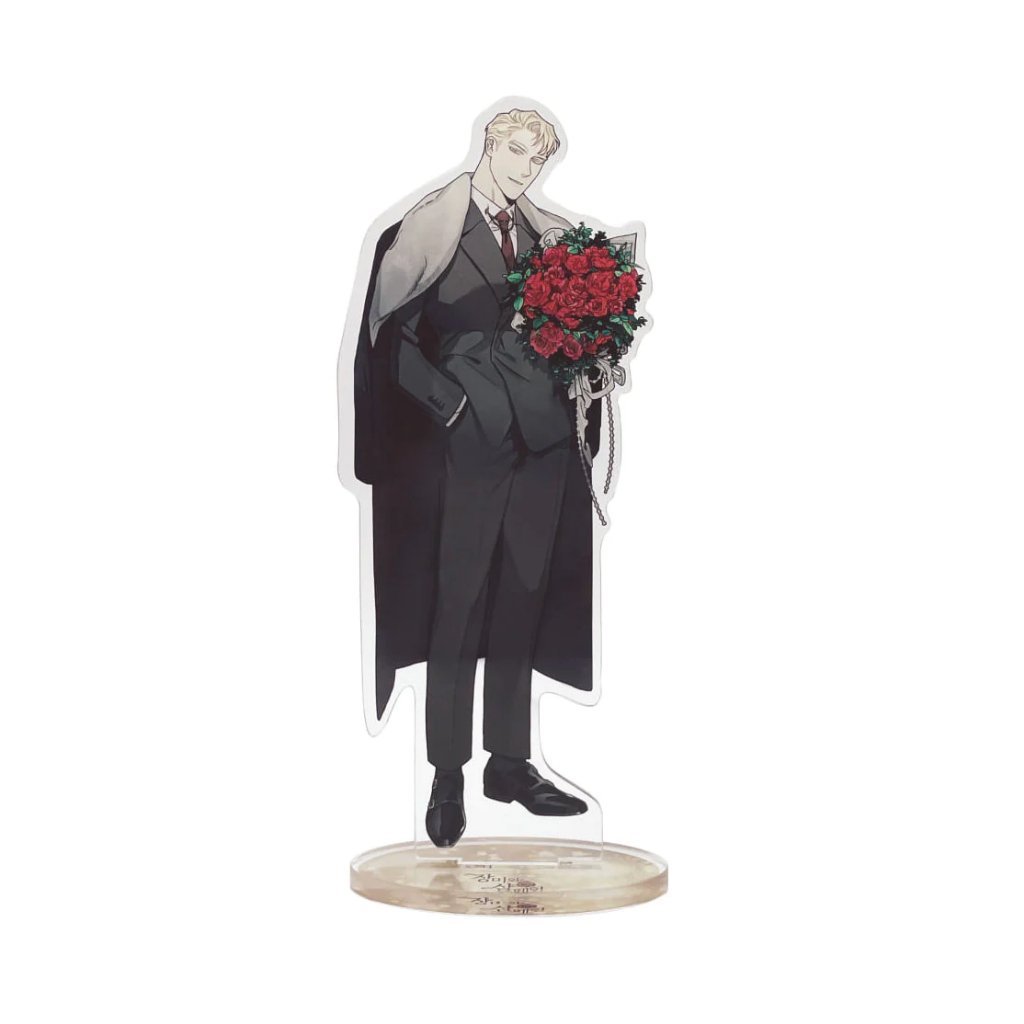 Mô hình Standee ROSES AND CHAMPAGNE Hoa Hồng và Rượu Vang BL chibi tượng acrylic mica trong trang trí độc đáo