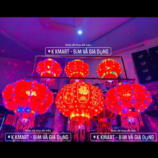 Đèn lồng điện tự xoay ánh sáng led 3D
