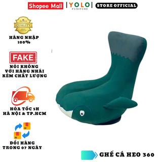 Ghế Cá Heo Xoay 360  Xem Tivi YOLO, Thư Giãn Đọc Sách,  Nệm vải nỉ, Hàng Nhập Khẩu Cao Cấp Hiện Đại