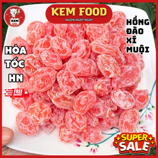 Xí muội đào hồng / ô mai đào chua ngọt 500gr - kemfood