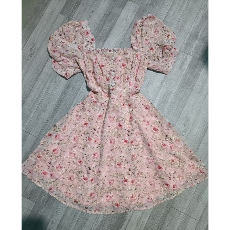 Đầm hoa voan size S