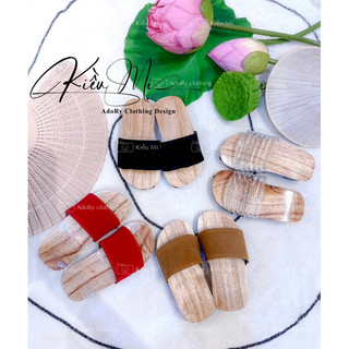  Guốc mộc gỗ xoan cho bé trai và bé gái   Ảnh thật shop chụp  
