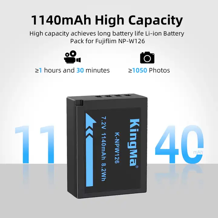 Pin và sạc máy ảnh FujifilmX-E4 3 XT1 XT2 XT3 XT30 XT20 XT10 XPro1 2 3 XH1 XS10 XA7 XA5 XA3 XA1 XM1 Fujifilm W126 W126s