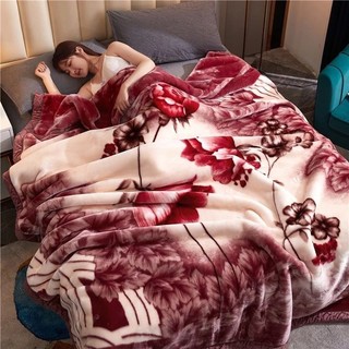 Chăn mền tuyết nhung 2kg dầy dặn 2 lớp siêu ấm