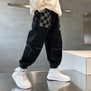 Quần jean dài bé trai H&PKIDS Quần Jogger Chất co giãn phong cách Hàn Quốc Mẫu mới 2022 - QJDBT382