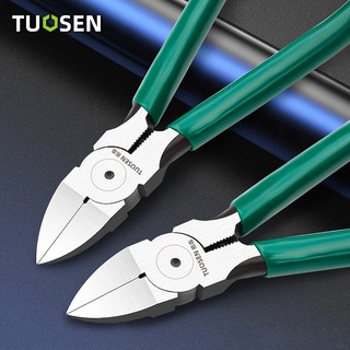 Kìm cắt Tuosen chuyên dụng cắt chân linh kiện điện tử, đa năng 6inch có trợ lực lò xo Mã 11697
