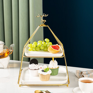 khay đựng bánh cupcake 2 tầng hình tháp