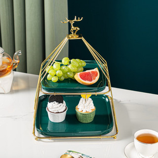 khay đựng bánh cupcake 2 tầng hình tháp