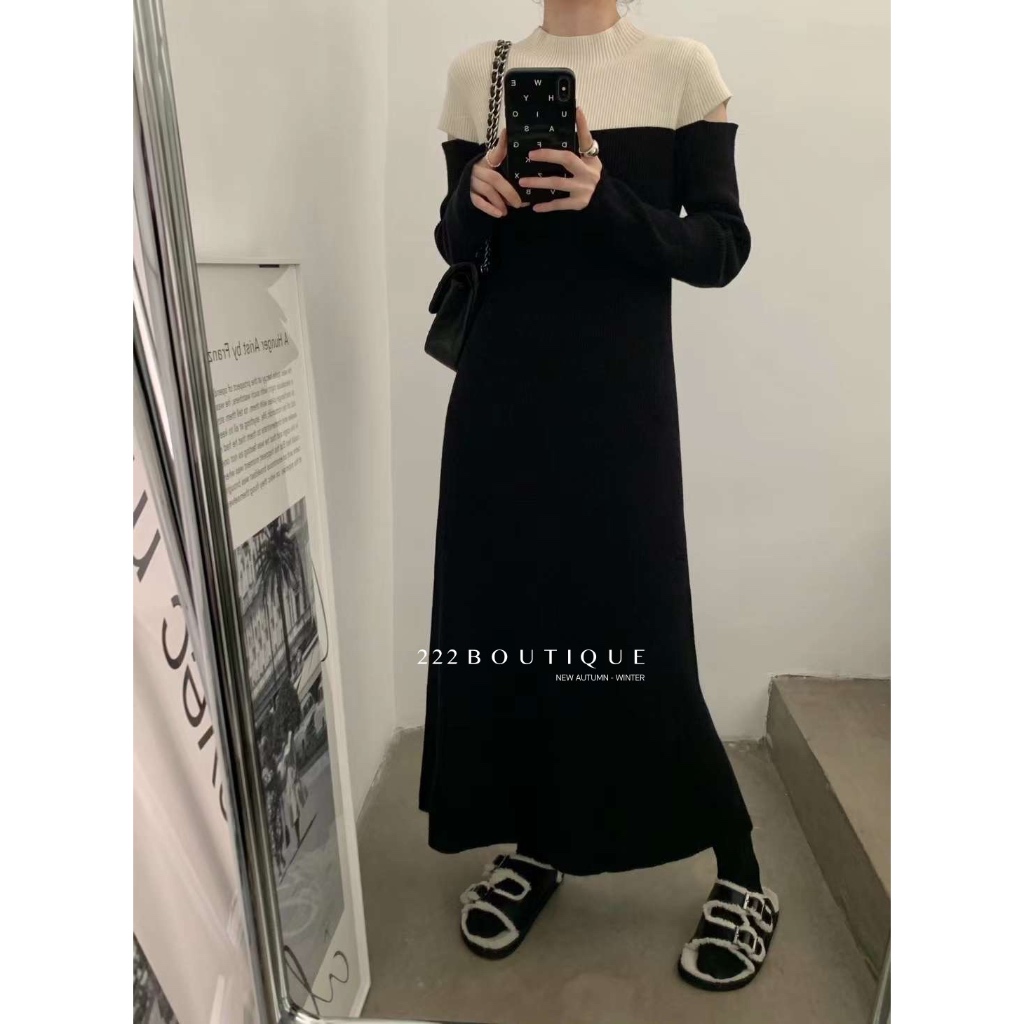 Váy len mix thân onetime 6097