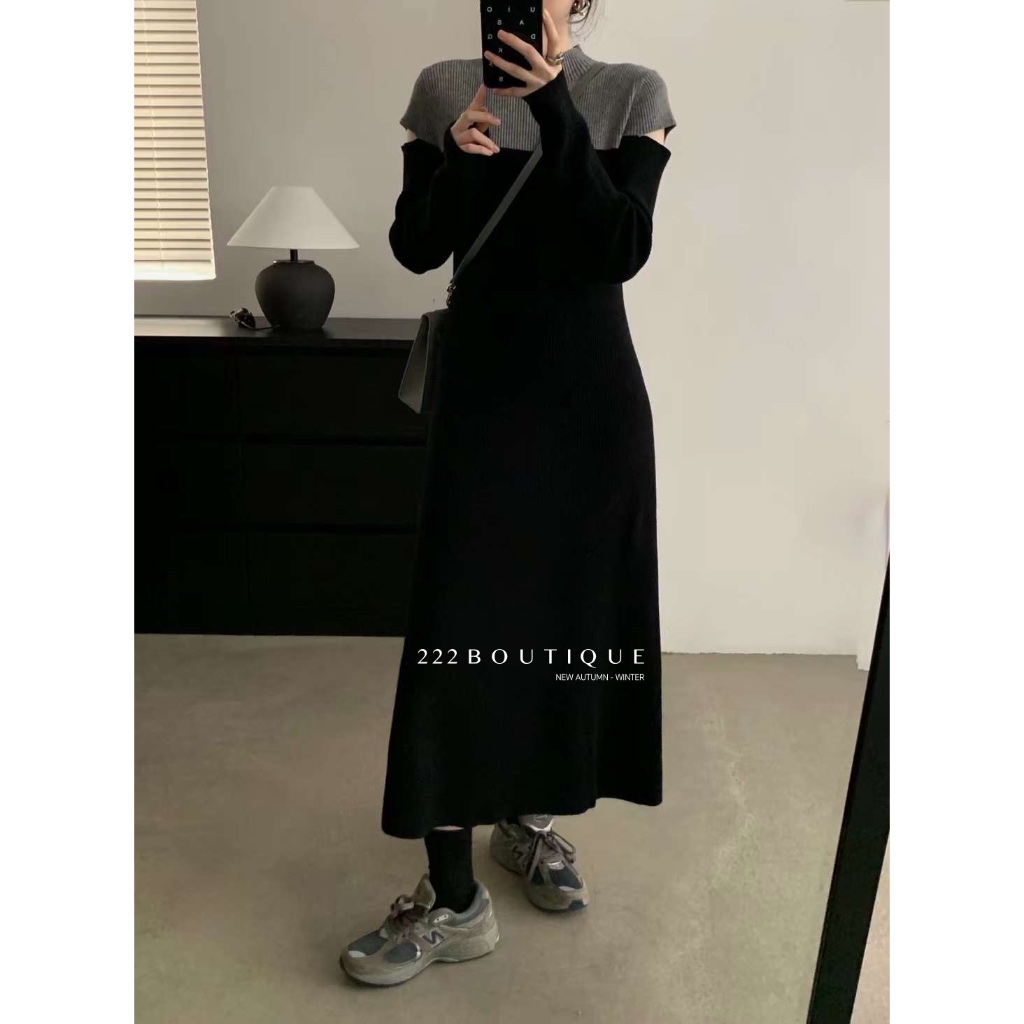 Váy len mix thân onetime 6097