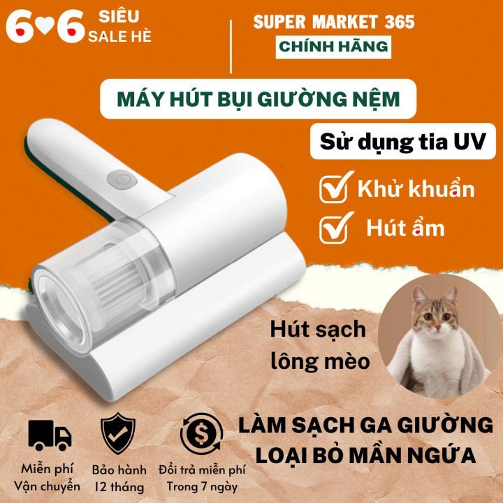 Máy Hút Bụi Chăn Ga Giường Đệm Không Dây - Máy Hút Bụi Mini Cầm Tay Diệt Khuẩn Bảo Hành 12 Tháng