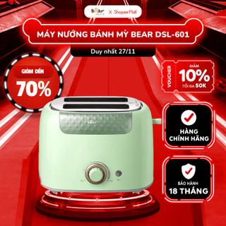 Máy nướng bánh mì sandwich bear 6 mức điều chỉnh tích hợp chức năng nướng hẹn giờ tự động dsl-601