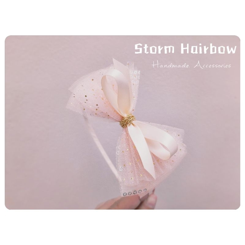 Storm Hairbow - Bờm cam nude cho bé