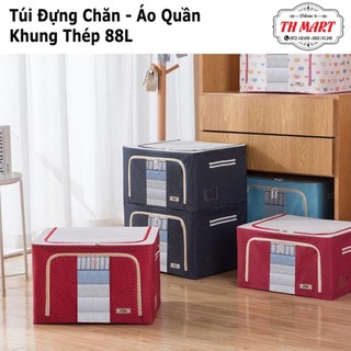 Túi Dựng Chăn Khung Thép Đa Năng Xếp Gọn Quần Áo 88L Siêu Chắc Chắn