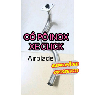 Cổ pô inox click 125 110 airblade 110 ab đời cũ vv hàng cao cấp bền đẹp