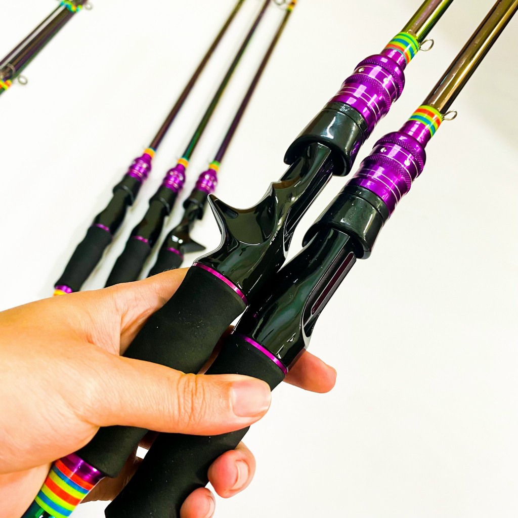 Cần câu lure máy ngang và máy đứng CARBON TITAN  TOÀN THÂN