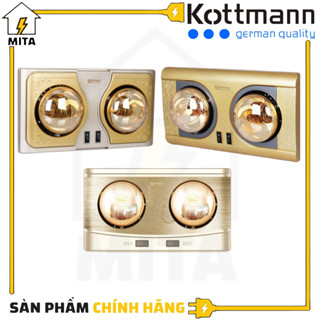  Đèn sưởi nhà tắm 2 bóng Kottmann - Chính hãng bảo hành 3 năm - MITA 
