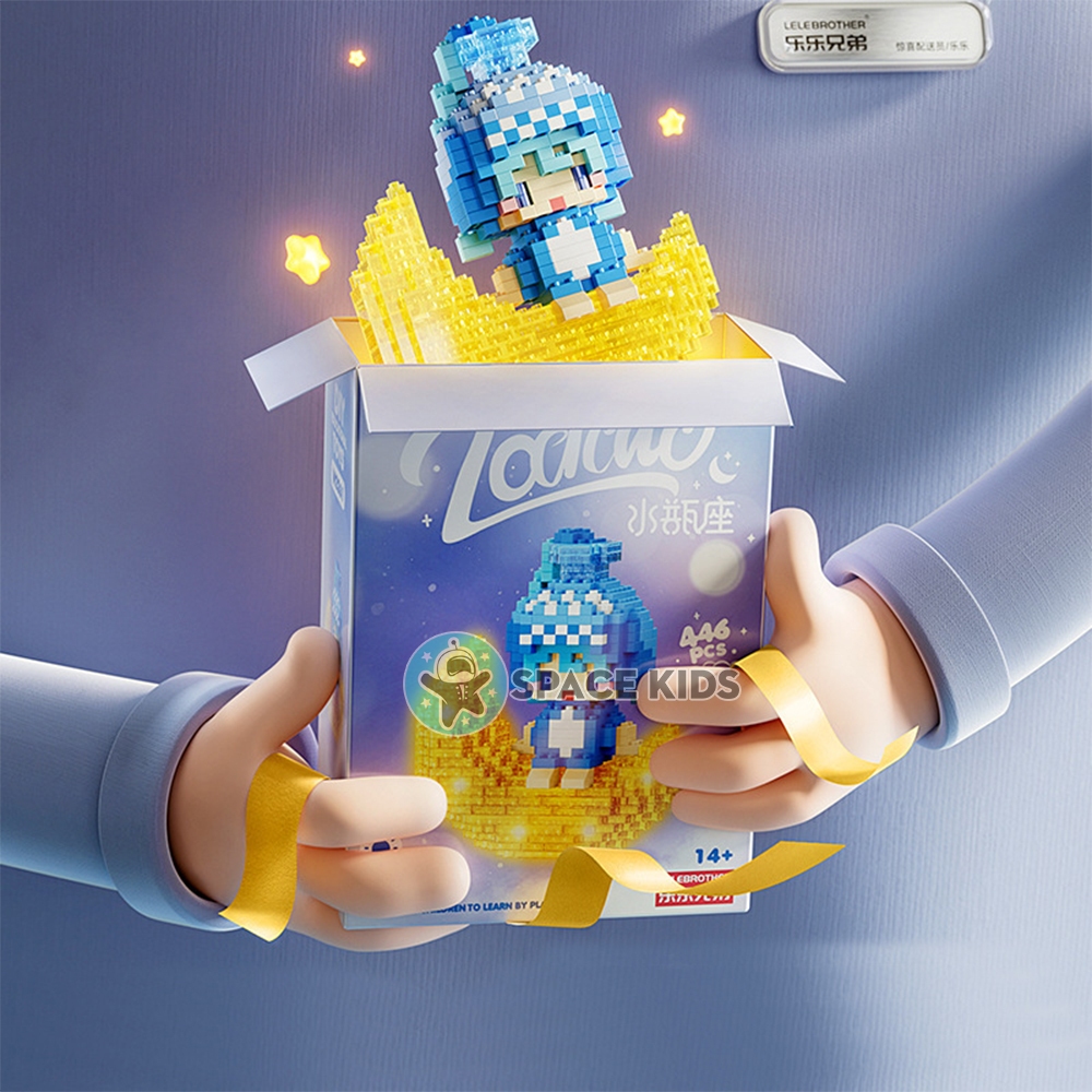 Đồ chơi lắp ráp mô hình 12 cung hoàng đạo phát sáng có đèn led, đồ chơi cho bé lắp ghép mô hình chất liệu nhựa ABS