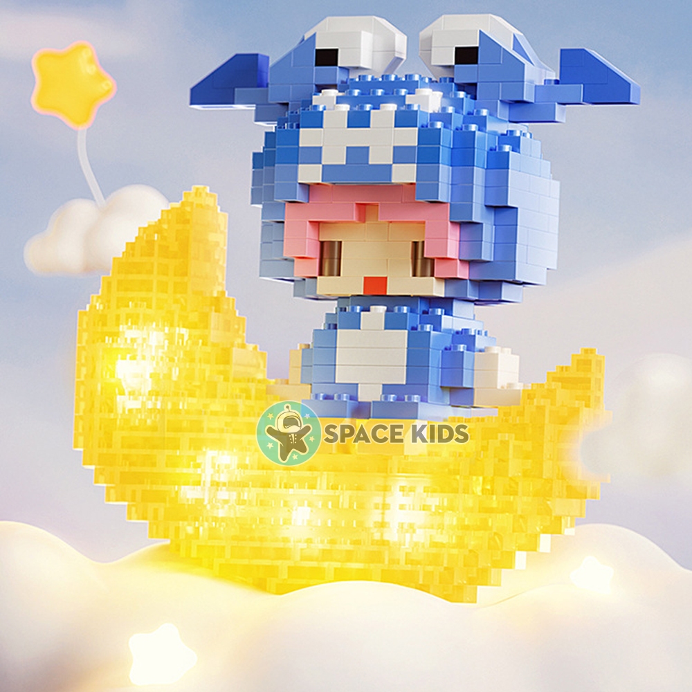 Đồ chơi lắp ráp mô hình 12 cung hoàng đạo phát sáng có đèn led, đồ chơi cho bé lắp ghép mô hình chất liệu nhựa ABS