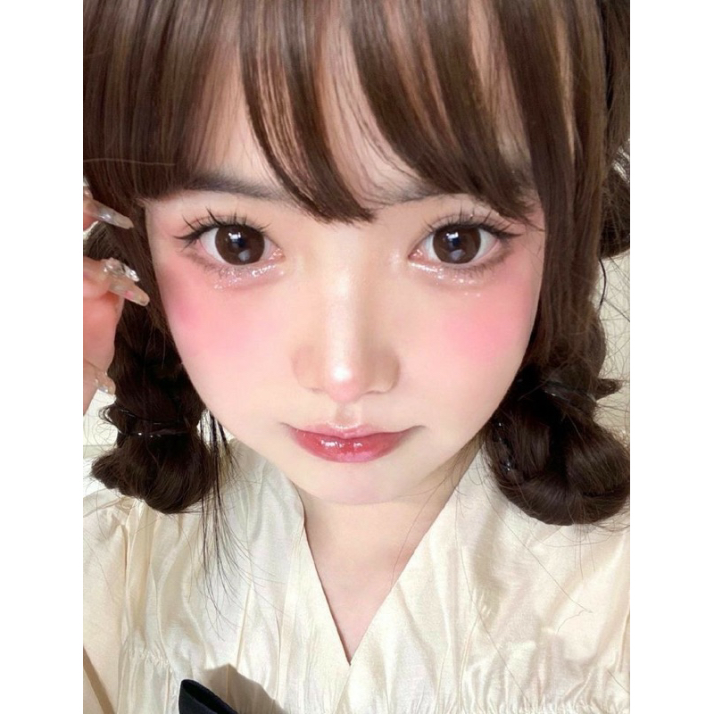 Kính Áp Tròng Lens Mắt Nâu Baby CIR CHOCO giãn to 14.5mm Cận|kèm Khay