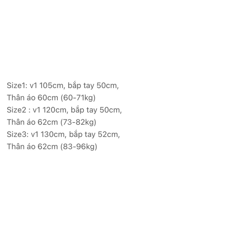 Áo sơ mi tay phồng 60-90kg