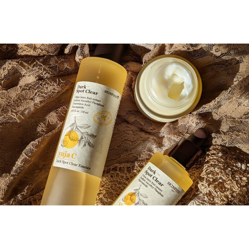 Toner-Serum-Kem dưỡng SKINFOOD chiết xuất thực vật che khuyết điểm và tàn nhang làm sáng da