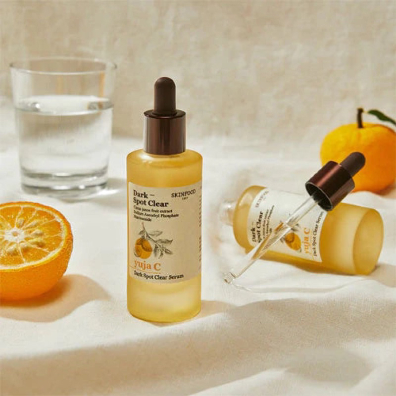 Toner-Serum-Kem dưỡng SKINFOOD chiết xuất thực vật che khuyết điểm và tàn nhang làm sáng da