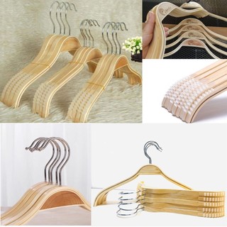Móc treo quần áo gỗ tre có đệm nhựa chống tuột, dài 40cm chuyên dùng cho shop thời trang, gia đình