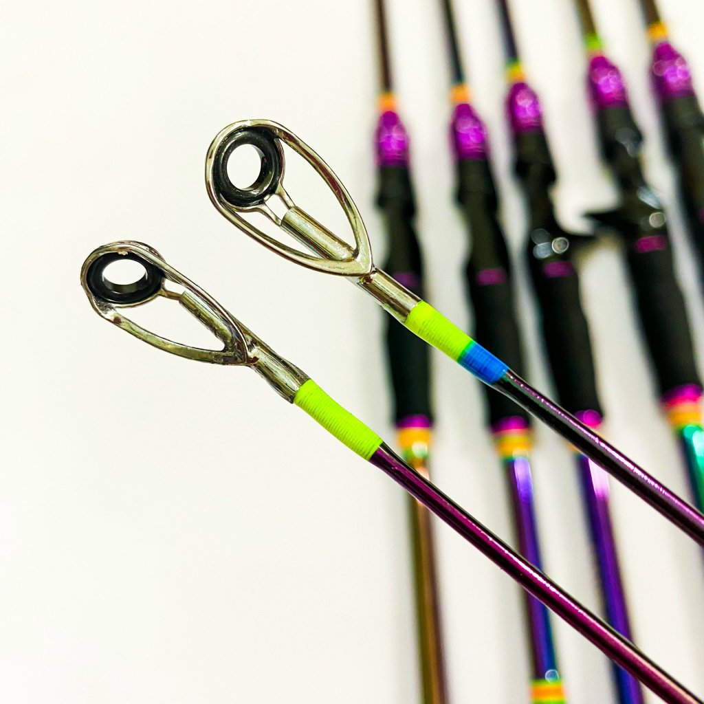 Cần câu lure máy ngang và máy đứng CARBON TITAN  TOÀN THÂN