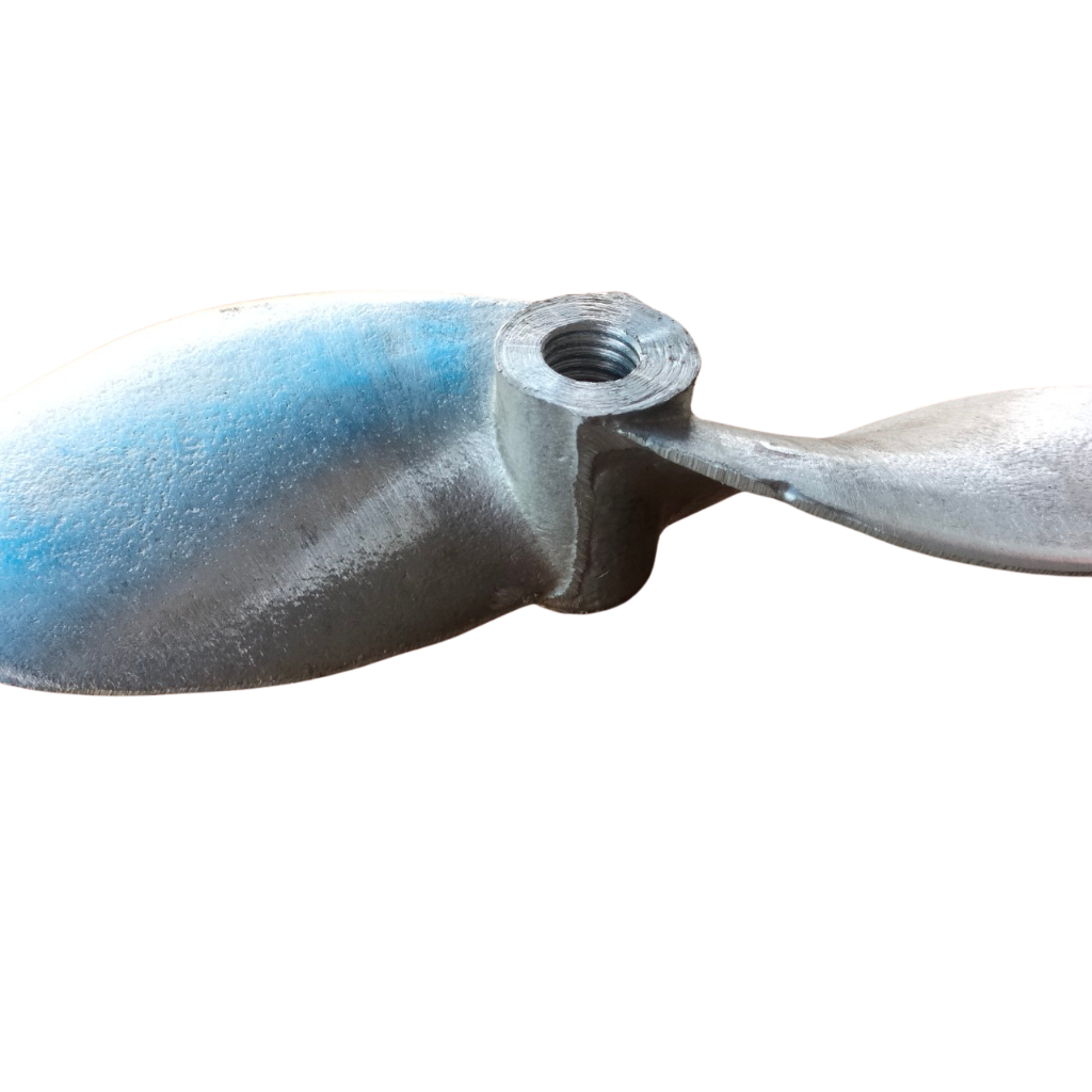 Cánh quạt gang chân vịt gang chạy ghe chạy xuồng 20cm ren 14mm