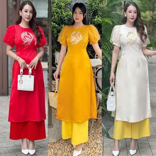 Áo dài cách tân - Áo dài tết mẫu mới nhất có size lớn bigsize 3xl