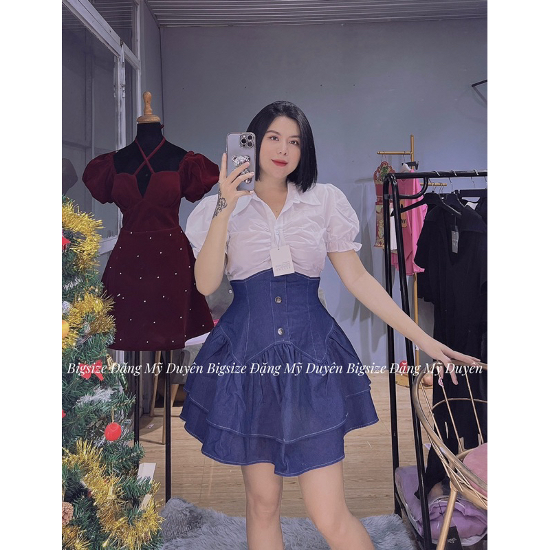 ĐẦM JEANS PHỐI SƠMI ẢNH CHỤP THẬT