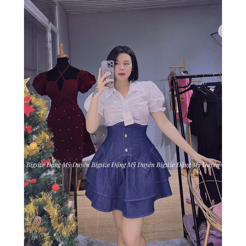 ĐẦM JEANS PHỐI SƠMI ẢNH CHỤP THẬT