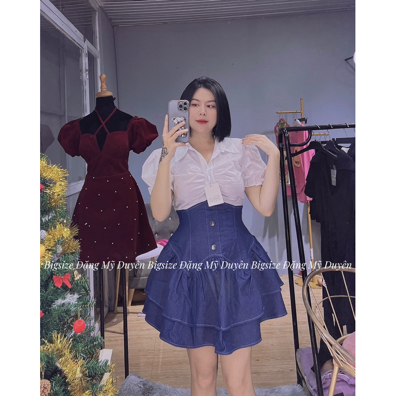 ĐẦM JEANS PHỐI SƠMI ẢNH CHỤP THẬT