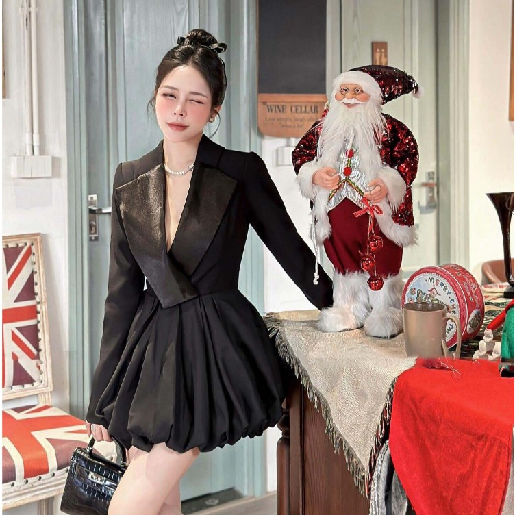 𝐃𝐚𝐧𝐢𝐚 𝐃𝐫𝐞𝐬𝐬 kaki phối tafta chân bồng xinh - TKCC Ashley