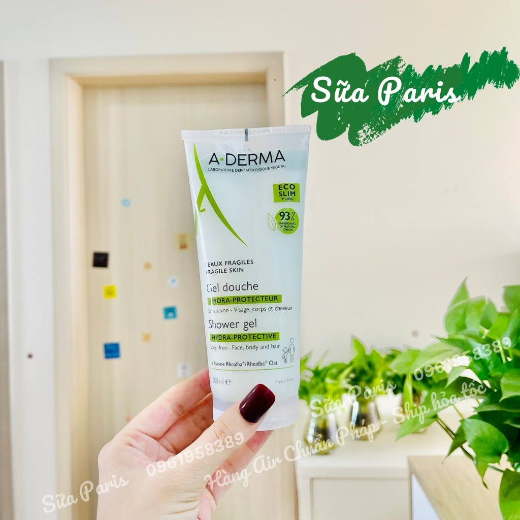 Sữa tắm Aderma giảm mụn lưng, cho da sáng mịn hàng hàng nội địa pháp_Sữa Paris Aderma