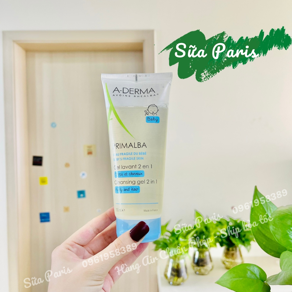 Sữa tắm Aderma Primalba baby tắm gội 2in1 cho bé từ sơ sinh chai 750ml_Sữa Paris Aderma
