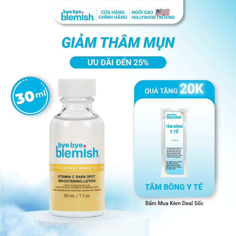 Chấm Mụn Vitamin C Giảm Mụn Nhanh Sau 1 Đêm Dành Cho Da Mụn Thâm Bye Bye Blemish Vitamin C Dark Spot Brightening