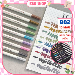 Bút lông mềm có nhũ Sta Metallic Brush Pen viết Calligraphy B02