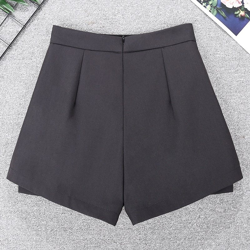 Chân váy chữ A xếp ly đính nơ. Quần váy chữ A hai lớp lưng cao phong cách hàn quốc