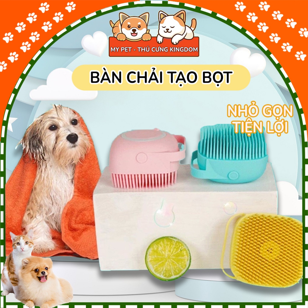 Găng tay tắm tạo bọt cho chó mèo và thú cưng - TT315 - MyPet