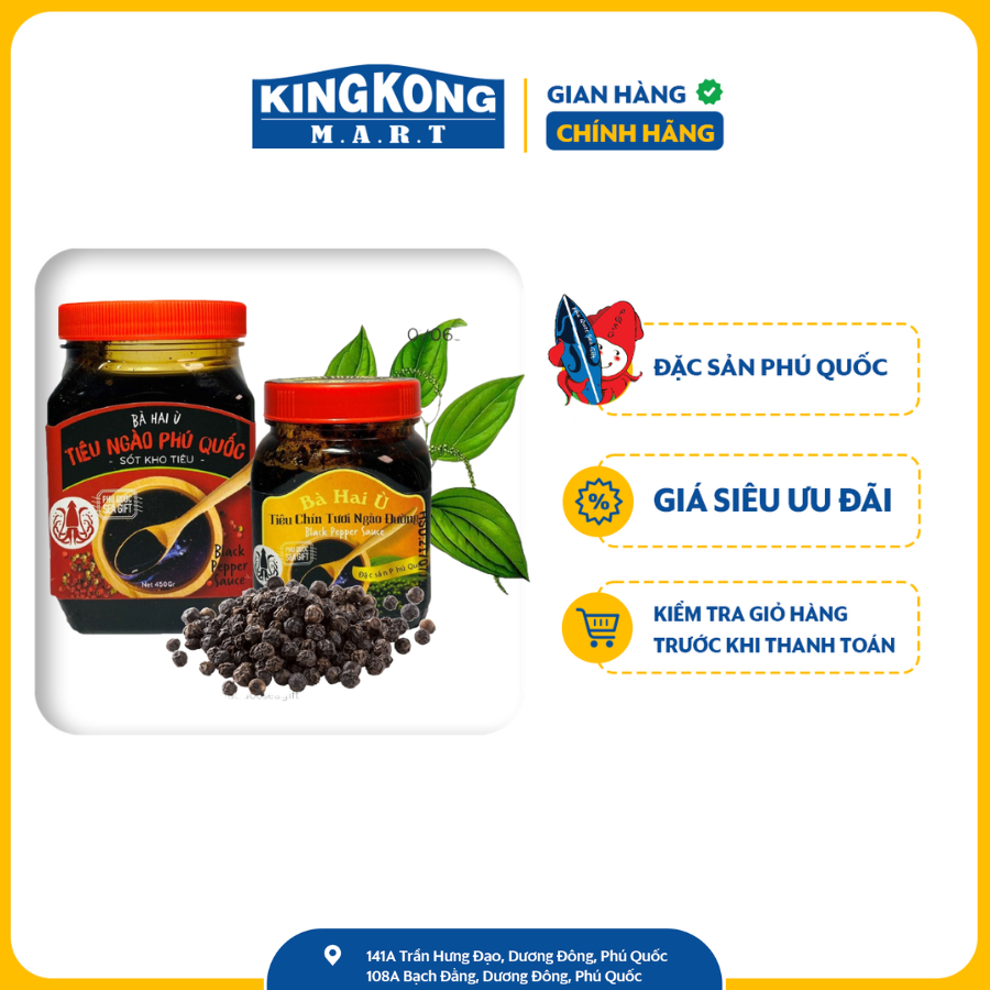 Tiêu Ngào Đường Bà Hai Ù 200g & 450g - Đặc Sản Phú Quốc