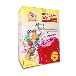 Bột rau câu sóc vàng hộp nguyên 10 goi dẻo dai siu ngon