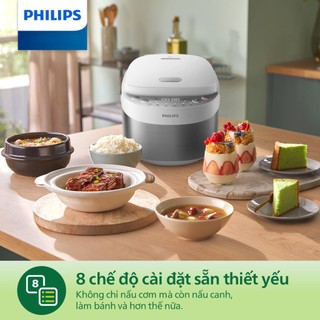 Nồi cơm điện tử mini Philips HD3170/66, 1-2 người Công Suất 600w, Hàng Chính Hãng